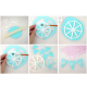 FMM - Fondantausstechform Flaggen und Girlanden, 3. Set