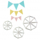FMM - Fondantausstechform Flaggen und Girlanden, 3. Set