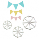FMM - Fondantausstechform Flaggen und Girlanden, 3. Set