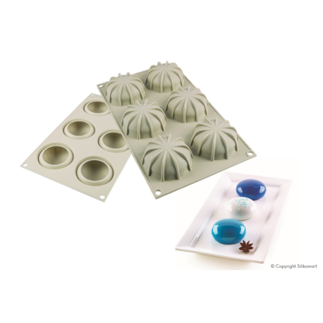 Silikomart - Moule en silicone Mini Goccia, 6x Ø 68 h 32 mm