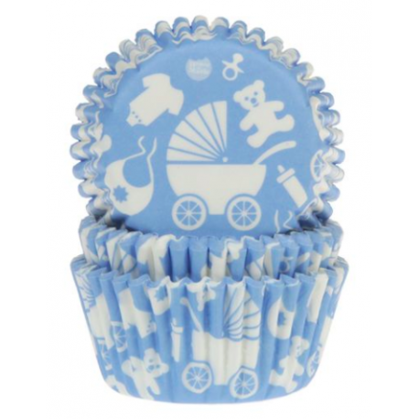Baking Cups blue baby, 50 pieces