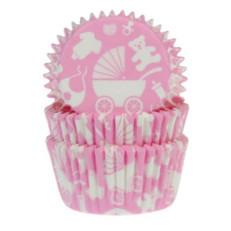 Baking Cups pink baby, 50 pieces