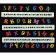 FMM Alphabet and numbers set Upper Case & numbers Carnival, 2 cm