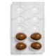 Decora - Moule en plastique rigide pour oeuf moyen en chocolat, 10 cavités, 60 X 42 mm