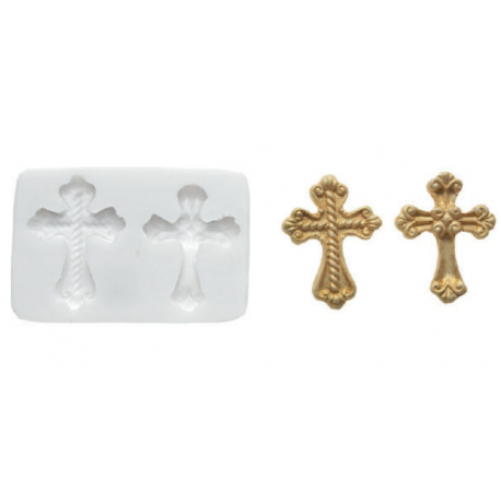 Silikomart - Moule en silicone croix, 2 cavités