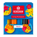 Renshaw - Sugar paste color multipack neons, 5x 100g