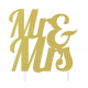 Topper Mr & Mrs golden glitter