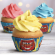 Cupcake baking cups cars, 25 pieces