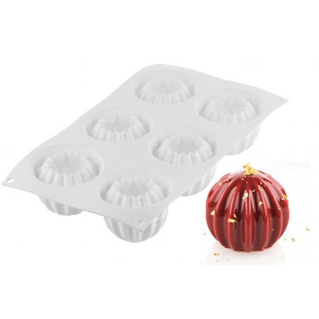 Silikomart - Silicon mould Supernova 105, 6x Ø 64 h 56 mm