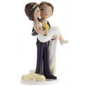 Dekora - Figurine mariés avec mariée portée, 16 cm