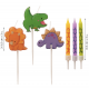 Bougies dinosaures, set de 15 pièces