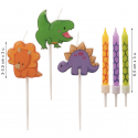 Bougies dinosaures, set de 15 pièces