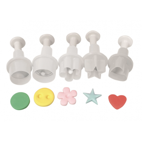 Cake Star - Mini Set Fondant Plunger Cutters, Set of 5
