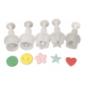 Cake Star - Mini Set Fondant Plunger Cutters, Set of 5