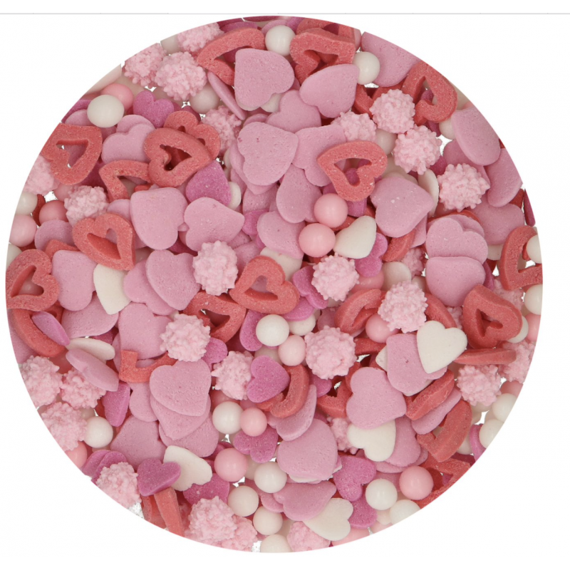 Perles au cœur tendre FunCakes - rose et blanc 60g