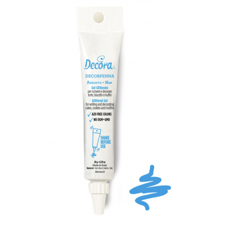 Decora Gel écriture comestible bleu clair, 20 g
