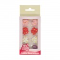 Funcakes - Décoration mélange de petites fleurs, 32 pièces
