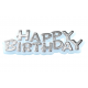 AH - Kuchetopper Happy Birthday silber