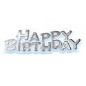 AH - Kuchetopper Happy Birthday silber