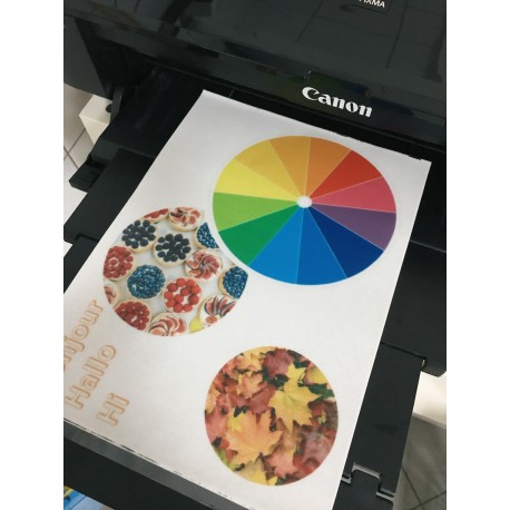 Impression alimentaire A4, sur papier comestible (nouveau)