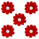 Aneta Dolce - Zuckerblumen Adonisröschen bordeaux rot, 4 cm, 5 pièces
