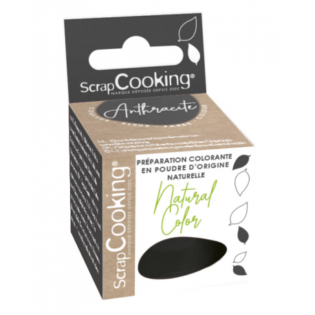 ScrapCooking - Lebensmittel Farbpulver natürliche anthrazit-schwarze, 3 g