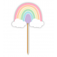 AH - Deko-Picks Regenbogen, Pastell, 12 Piks