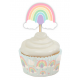 AH - Deko-Picks Regenbogen, Pastell, 12 Piks