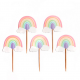 AH - Deko-Picks Regenbogen, Pastell, 12 Piks