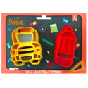 Decora - Ausstecher Bus und Bleistift, 2er Set