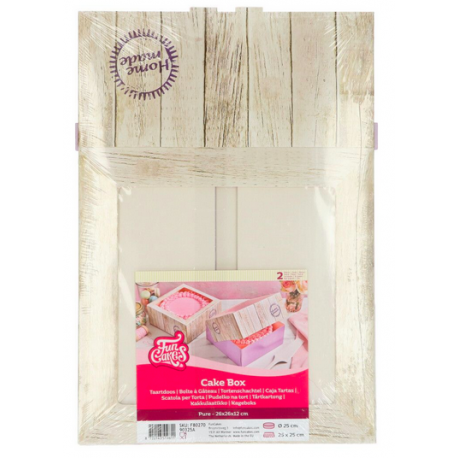 FunCakes - Boîte à Gâteau -Pure- 26x26x12cm pcs/2