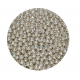 FunCakes - Krokant-Schokoladenperlen, Silber metallic, 6mm, 60g