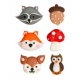 Decora Sugar decoration forest animals, 6 pieces