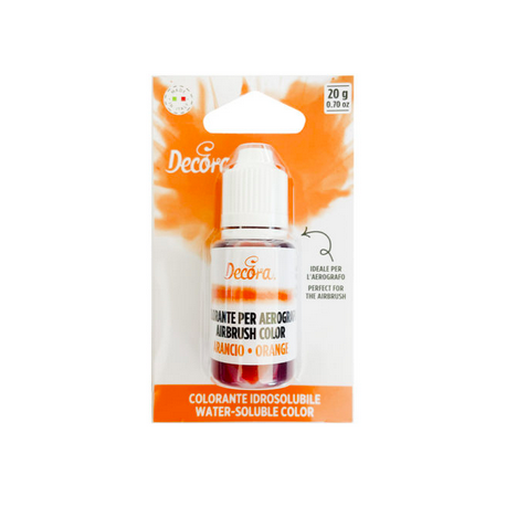 Decora - Colorant alimentaire liquide / aérographe - orange, 20 g