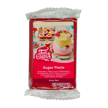 Funcakes pâte à sucre rouge rubis, 250 g