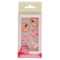 Funcakes - Baby Pink Sugar Decoration, 12 pieces