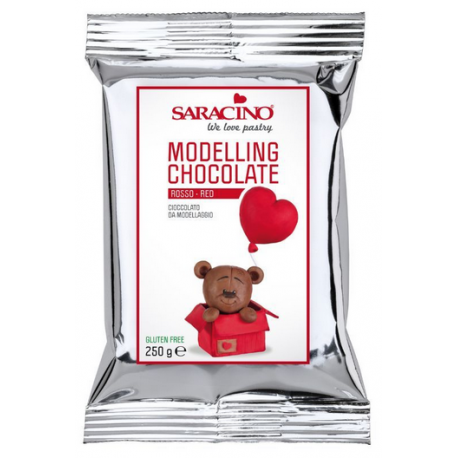 Saracino - Modellierschokolade - rot, 250 gr
