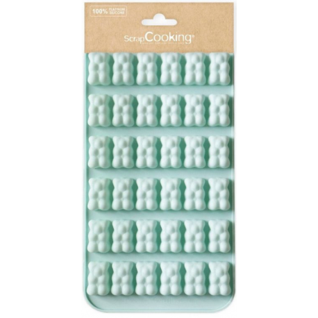 ScrapCooking - Silikonform, Mini-Teddybären, 36 Vertiefungen