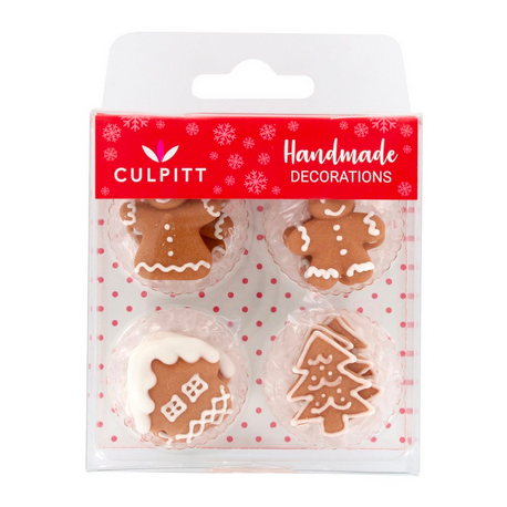 Culpitt - Décoration en sucre, village pain d'épices,12 pièces