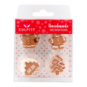Culpitt - Décoration en sucre, village pain d'épices,12 pièces