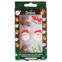 Decora Décorations en sucre, Père Noël, 6 pièces