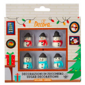Decora - Sugar decorations, 3D Snowman, 6 pieces