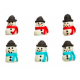 Decora - Décorations en sucre, Bonhomme de neige 3D, 6 pièces
