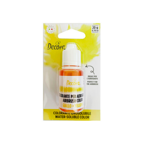 Decora - Colorant alimentaire liquide / aérographe - jaune, 20 g