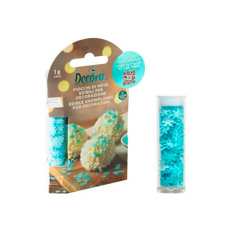 Decora - Essbarer Glitter - Schneeflocke, 1g
