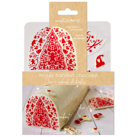 ScrapCooking - Baumstamm-Endstückform, Weihnachtsmotiv