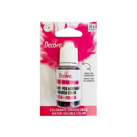 Decora - Colorant alimentaire liquide / aérographe - fuchsia, 20 g
