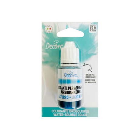 Decora - Colorant alimentaire liquide / aérographe - bleu clair, 20 g