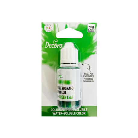 Decora - Colorant alimentaire liquide / aérographe - vert feuille, 20 g