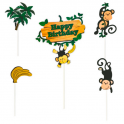 Patisdécor - Cake topper "Happy Birthday" theme Jungle